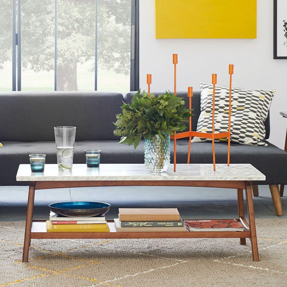 Reeve MidCentury Rectangular Coffee Table west elm United Kingdom